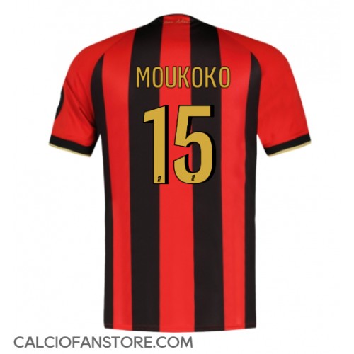 Maglia Calcio OGC Nice Youssoufa Moukoko #15 Prima Divisa 2024-25 Manica Corta